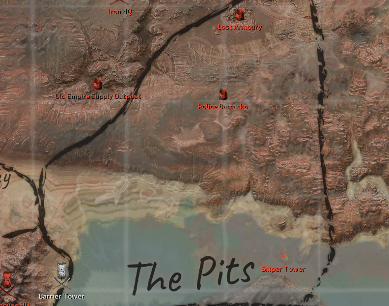 The Pits Map Locations